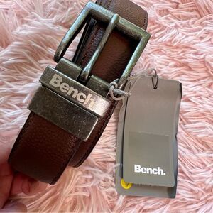 Bench Brown with Reversible Blue Leather Belt NWT size small/medium